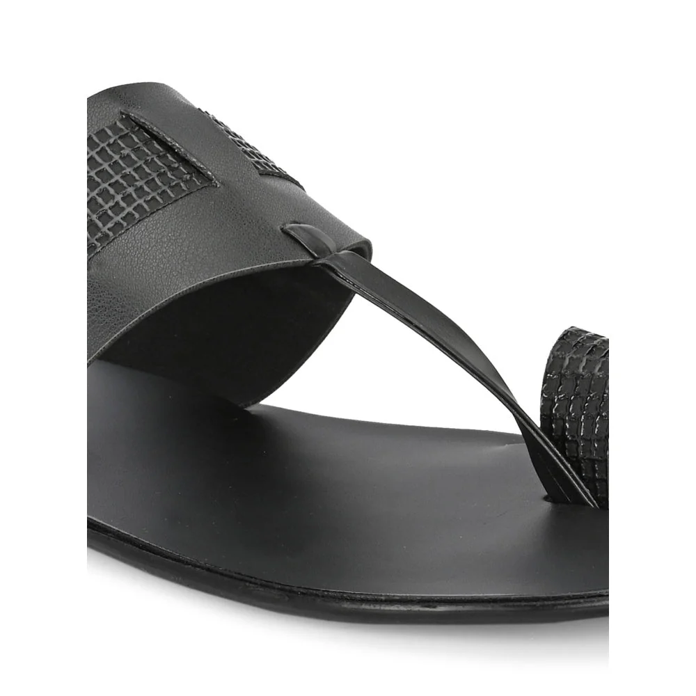 Valentino Men Black Sandals - Image 4