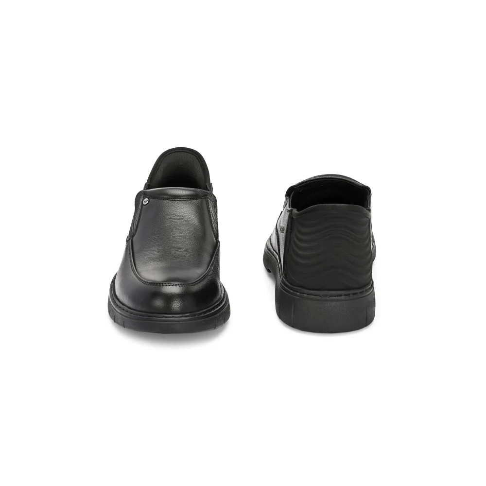 Valentino Men Premium Leather Black Hands-Free Slip-In Loafer Shoes - Image 7