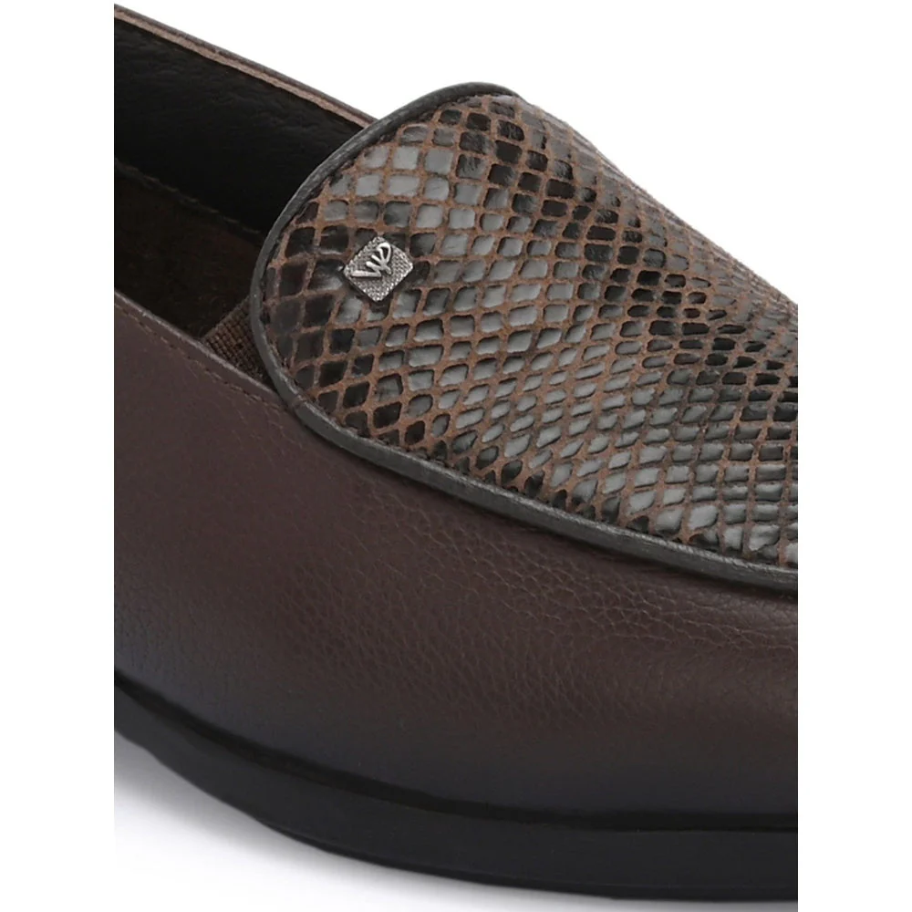 Valentino Women Brown Leather Loafers - Image 4