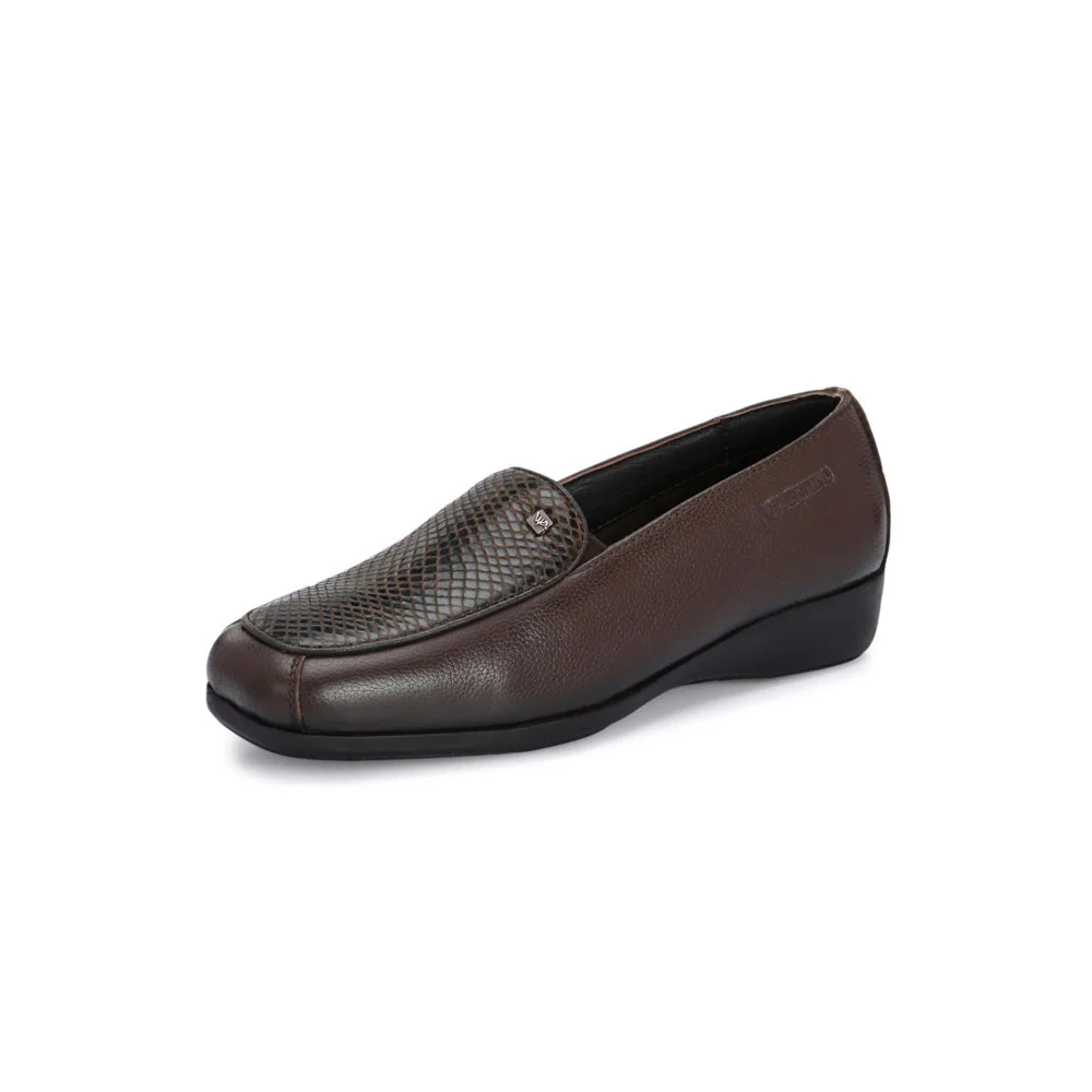 Valentino Women Brown Leather Loafers - Image 7