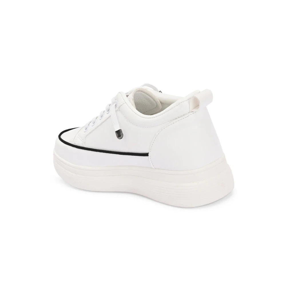 Valentino Women Chunky Lace-Up White Sneakers - Image 6