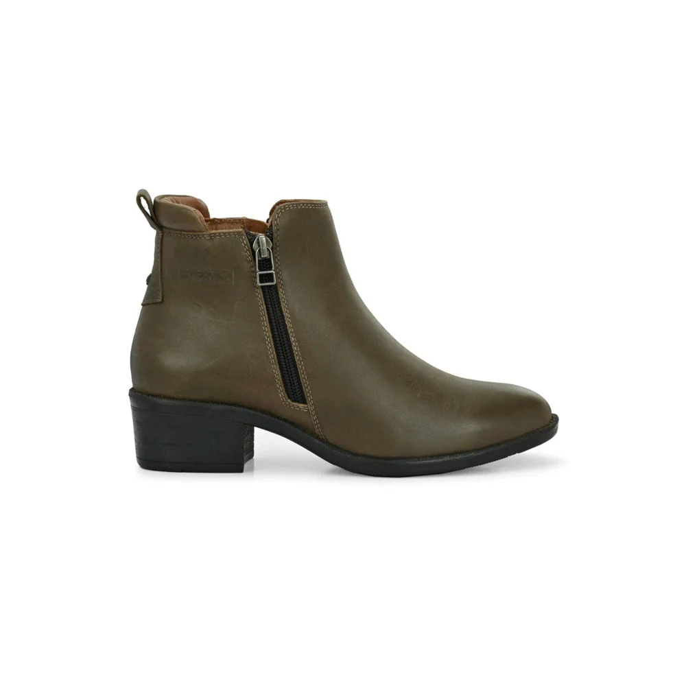 Valentino Women Olive Chelsea Boots - Image 3