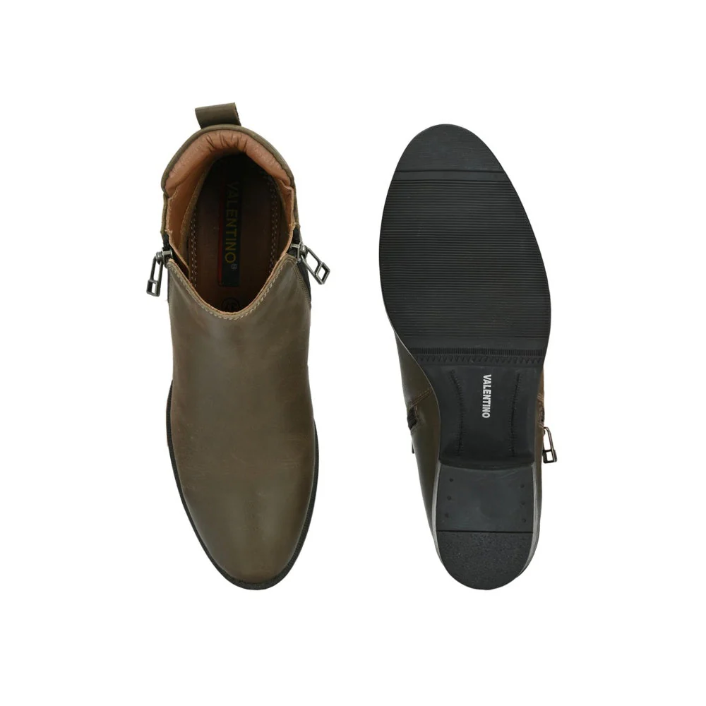 Valentino Women Olive Chelsea Boots - Image 6