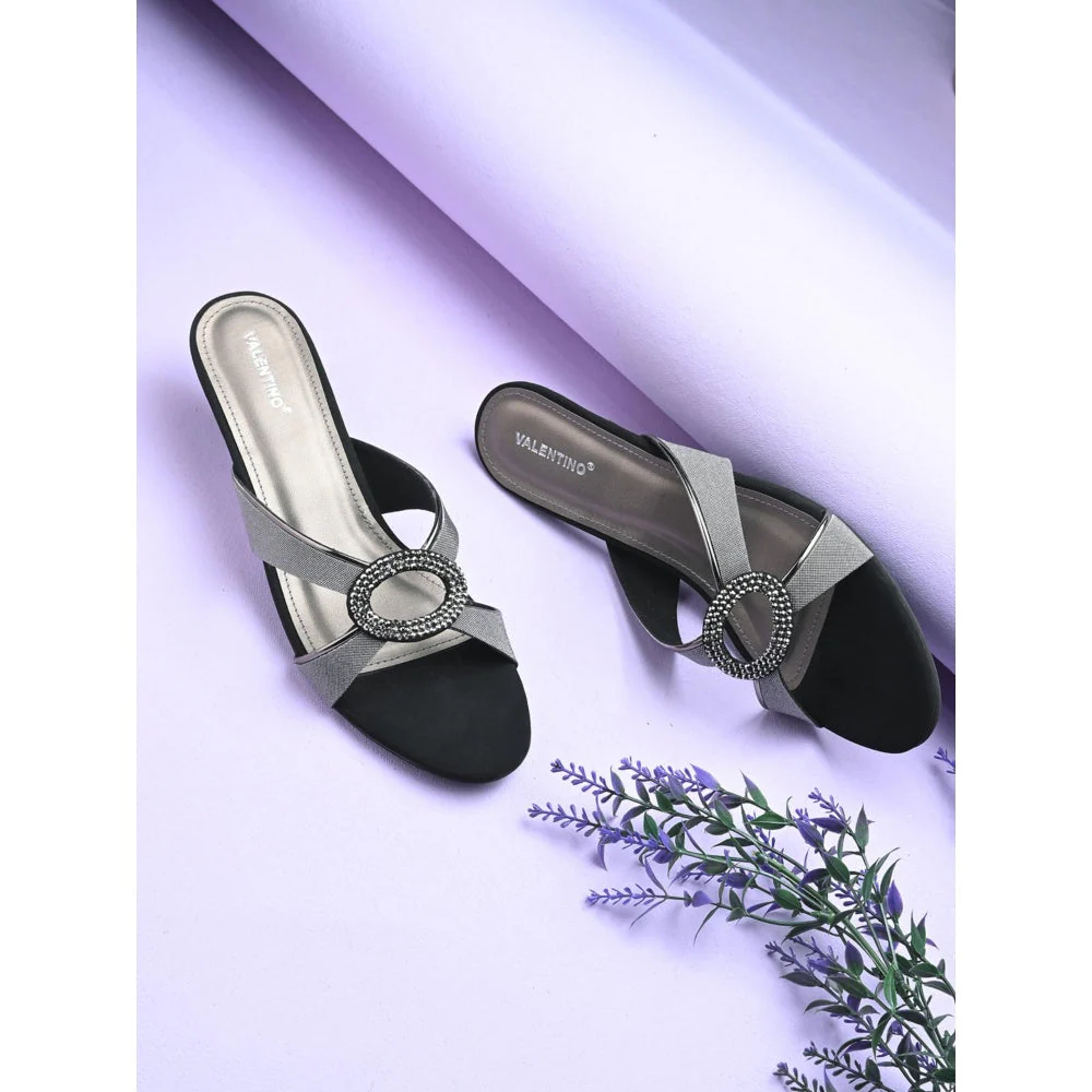 Valentino Women Premium Silver Sandal Heels