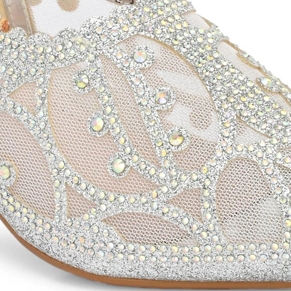 Valentino Women Silver Partywear Sandals - Image 3
