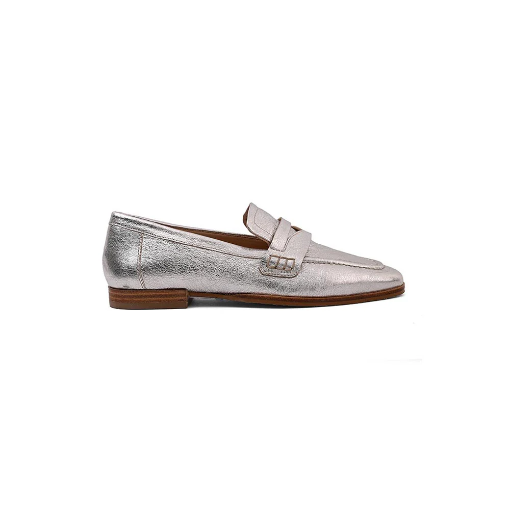 Vanilla Moon Atlanta Slip On Loafers - Silver - Image 3