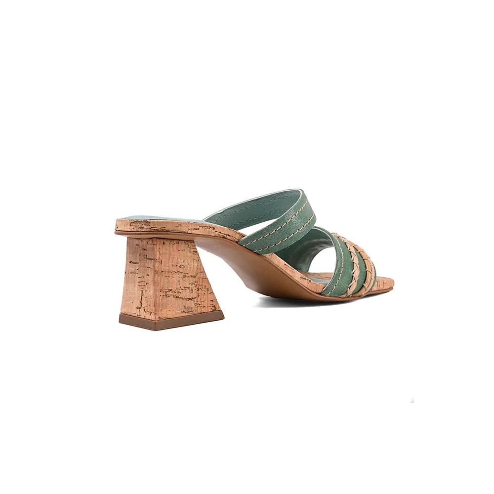 Vanilla Moon Ila Slip On Heels - Green - Image 3