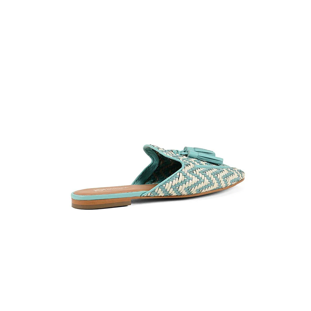 Vanilla Moon Ozzy Slip On Flats Mules - Blue - Image 2