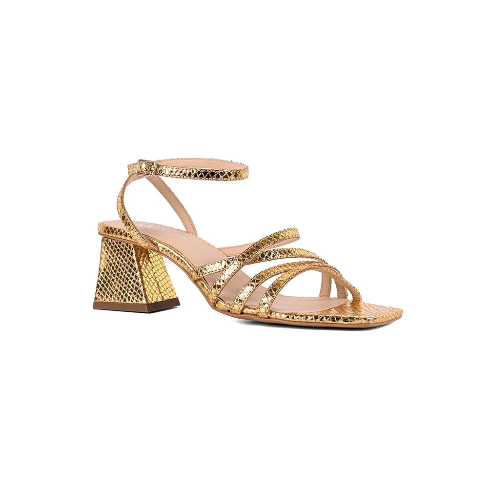 Vanilla Moon Women Gold Heel Sandals - Image 2