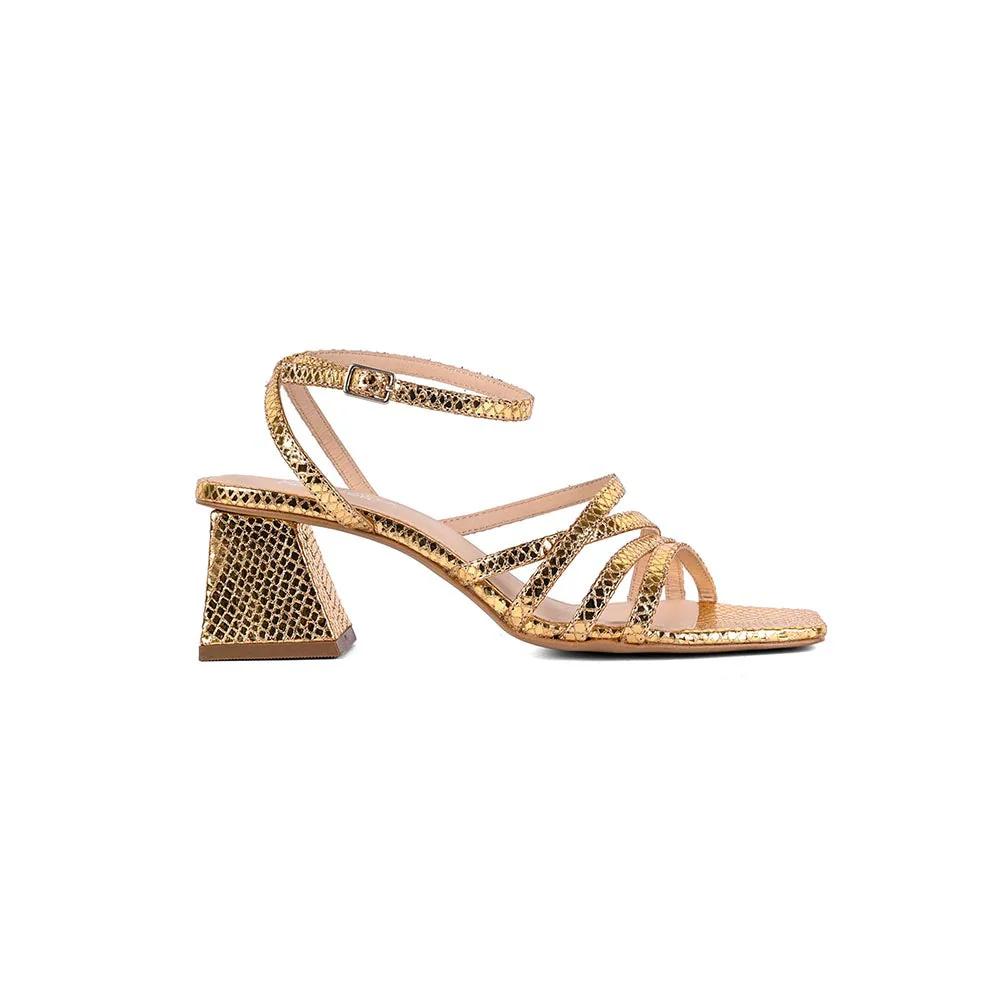 Vanilla Moon Women Gold Heel Sandals - Image 3