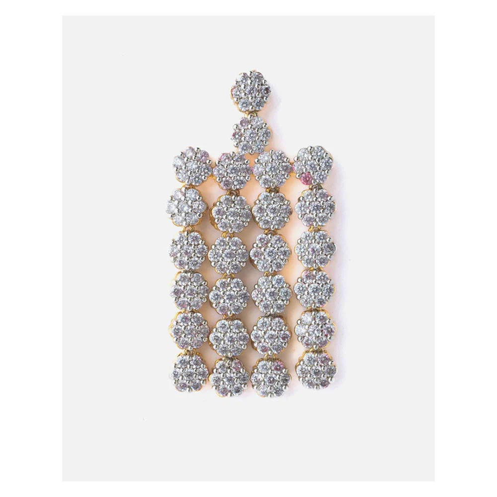 VIVINIA By Vidhi Mehra Gold Plated Womens Zircon Dangler Earrings - Image 3